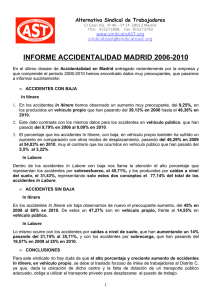 Informe accidentalidad Madrid 2006-2010 - Tesau