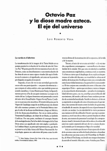 Octavio Paz y la diosa madre azteca. El eie del universo