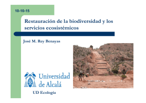 Restauración de la biodiversidad y los servicios ecosistémicos