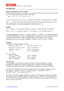 Logaritmos - Matemáticas JMMM