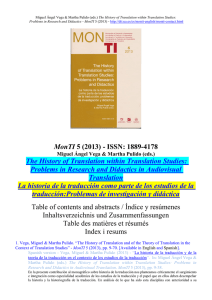 MonTI 5 (2013) - ISSN: 1889-4178 The History of Translation within