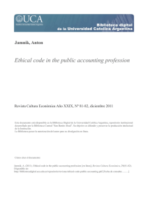 Ethical code in the public accounting profession