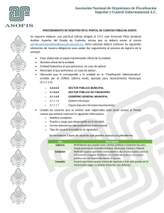 Procedimiento de registro en el Portal de Cuentas Públicas ASOFIS
