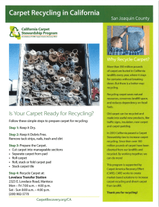Page 1 Carpet Recycling in California San Joaquin County