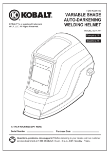 variable shade auto-darkening welding helmet