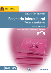Recetario intercultural Textos prescriptivos