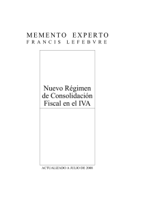 Nuevo Régimen de Consolidación Fiscal en el IVA