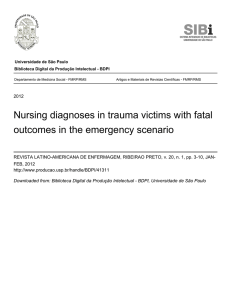 Nursing diagnoses in trauma victims with fatal outcomes in the