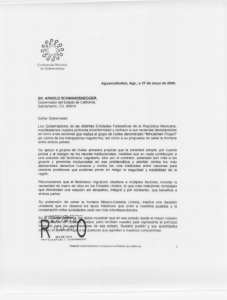 Carta de Pronunciamiento al Gobernador Schwarzenegger