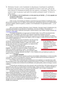 Matrimonio. Enseñar a vivir el matrimonio: la educación para el