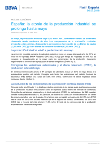 España: la atonía de la producción industrial se prolongó hasta mayo