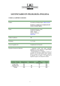 licenciado en filología inglesa - Universidad Autónoma de Madrid