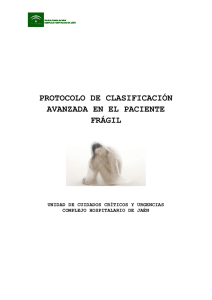 protocolo de clasificación avanzada en el paciente frágil