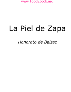Honore de Balzac - La Piel De Zapa - v1.0