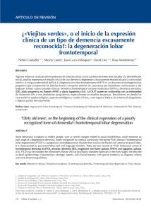 o el inicio de la expresión clínica de un tipo de demencia