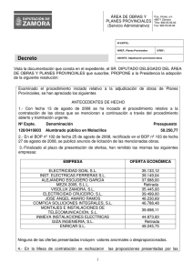 Decreto - Diputación de Zamora