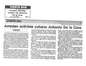 Arrestan activista cubano Antonio De la Cova