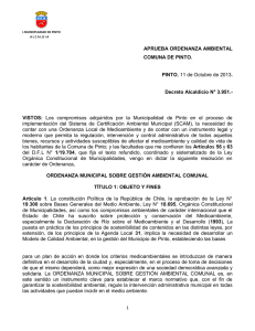 Ordenanza Ambiental - Municipalidad de Pinto