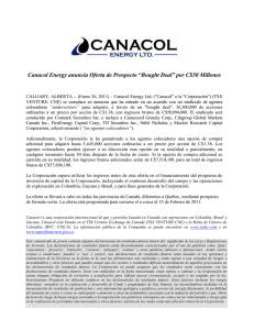 Bought Deal - Canacol Energy Ltd.