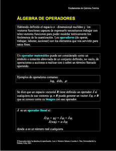 Álgebra de operadores - Dr. Luis Alberto Montero Cabrera