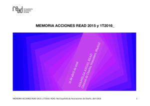 MEMORIA ACCIONES READ 2015 y 1T2016