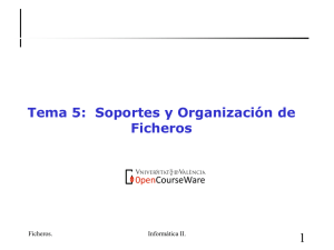 Organización de ficheros - OCW-UV