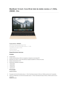 MacBook 12-inch: Core M de Intel de doble núcleo a