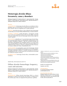 Hemorragia alveolar difusa: frecuencia, causa y
