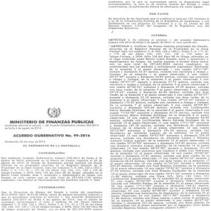 No. 99-2016 Acuerdo Gubernativo (MFP)