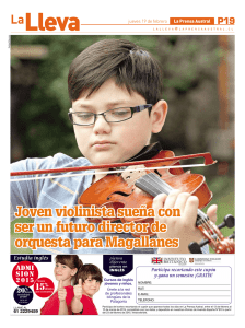 Joven violinista sueña con ser un futuro director