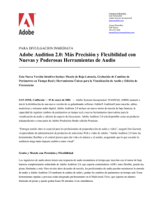 Adobe Audition 2.0: Más Precisión y Flexibilidad con Nuevas y