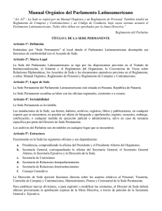 Manual Orgánico del Parlamento Latinoamericano