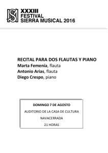 RECITAL PARA DOS FLAUTAS Y PIANO