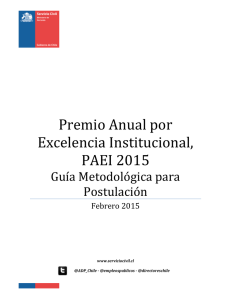 Premio Anual por Excelencia Institucional, PAEI 2015