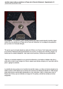 Jennifer López recibe su estrella en el Paseo de la Fama de