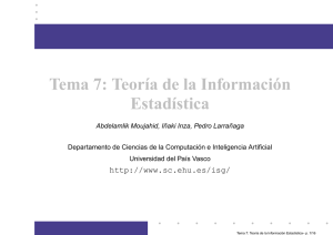 Tema 7: Teoría de la Información Estadística