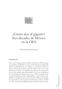 &iquest;C&oacute;mo atar al gigante? Seis d&eacute;cadas de M&eacute;xico en la OEA