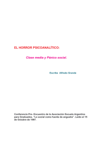 el horror psicoanalitico - clase media y panico social