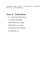 Tema 5. Polimorfismo
