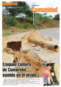 Ezequiel Zamora de Cumarebo, sumido en el