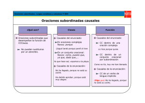 Subordinadas causales