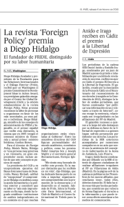 Policy` premia a Diego Hidalgo