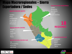macro región norte - Sierra Exportadora