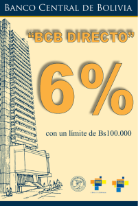 Bonos BCB Directo - Banco Central de Bolivia