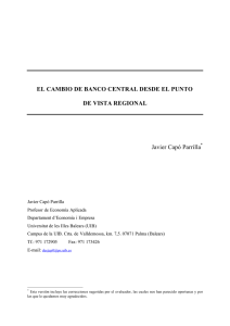 EL CAMBIO DE BANCO CENTRAL DESDE EL PUNTO DE VISTA