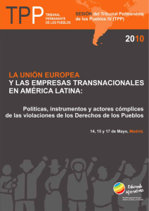 La Unión Europea y las empresas transnacionales en América Latina