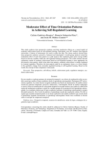 Moderator Effect of Time Orientation Patterns in Achieving Self