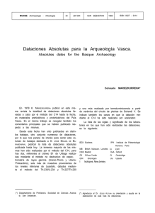 Dataciones Absolutas para la Arqueología Vasca.