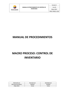 manual de procedimientos macro proceso: control de