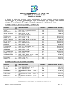 Lista de Propiedades Decomisadas